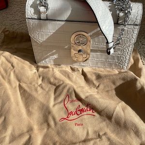 Christian louboutin white purse